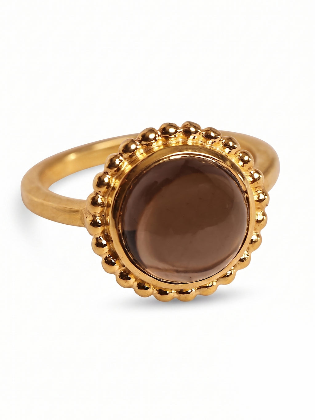 Golden Dusk Smokey Quartz Ring