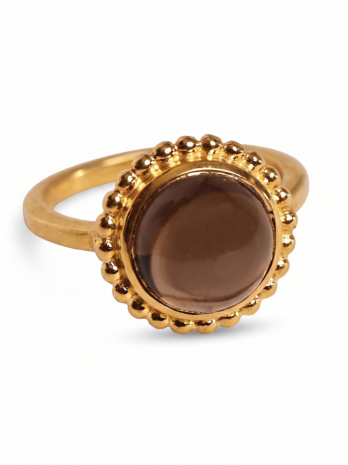 Golden Dusk Smokey Quartz Ring