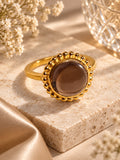 Golden Dusk Smokey Quartz Ring