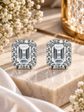 Ocean Halo Blue Topaz Earrings