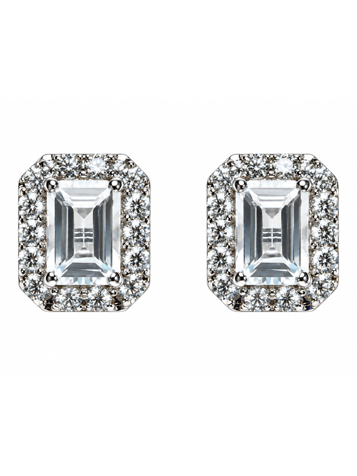 Ocean Halo Blue Topaz Earrings