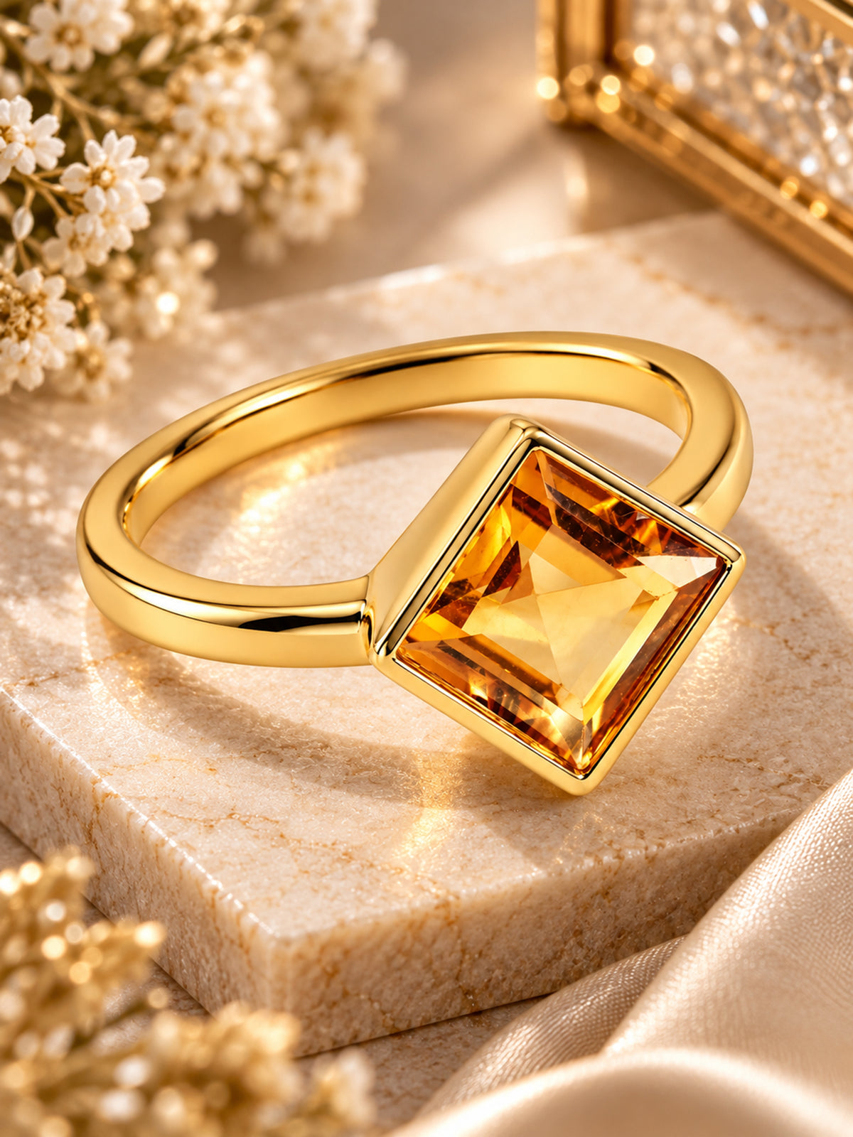 Solara Citrine Ring