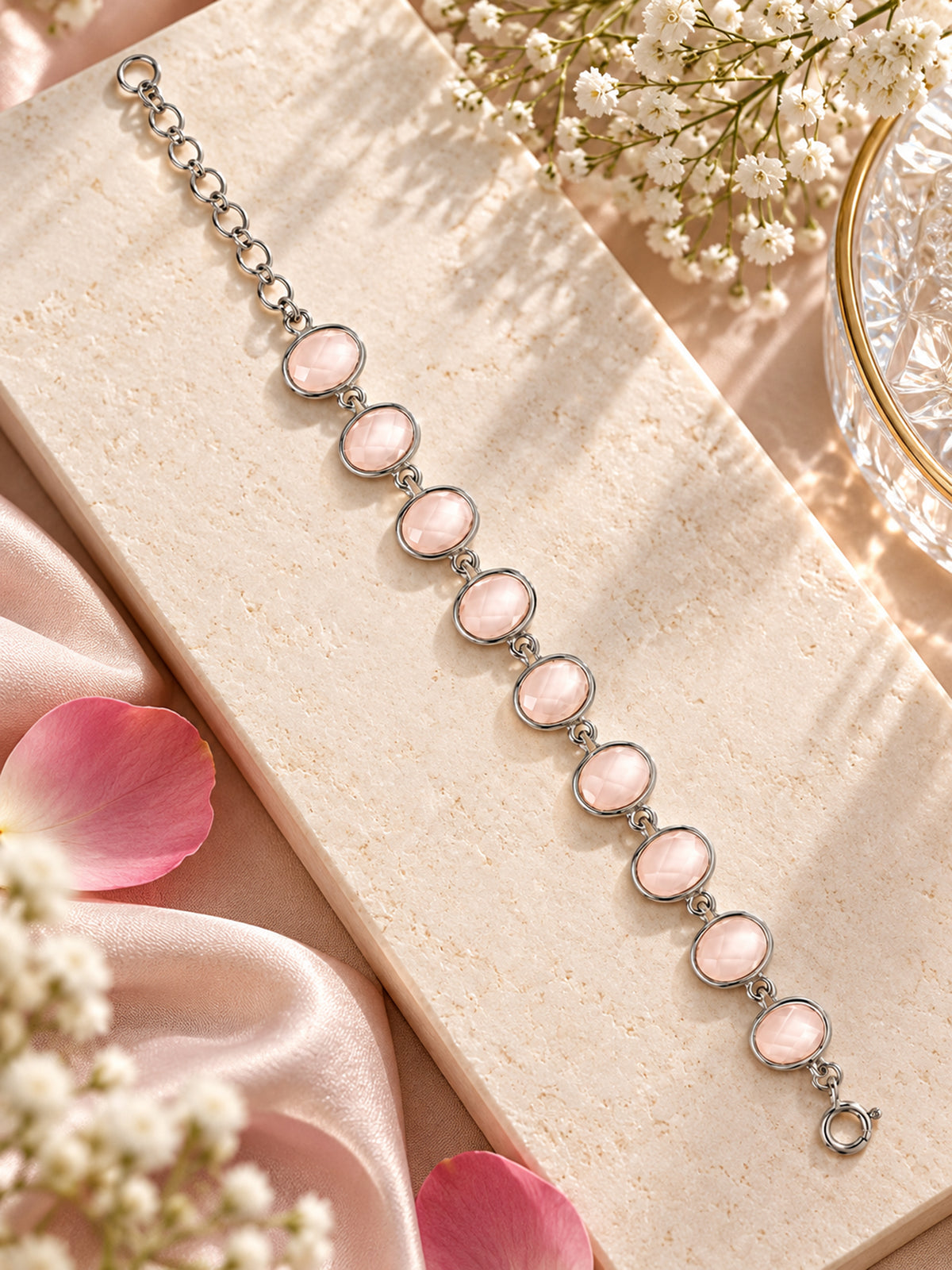 Eternal Love Rose Quartz Bracelet