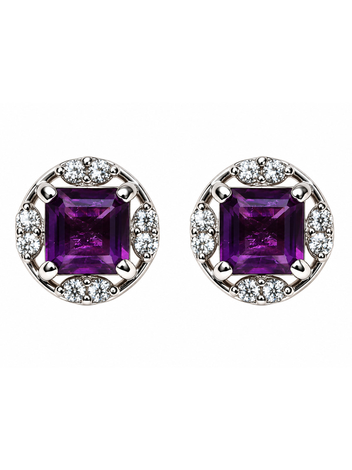 Violetta Amethyst Stud