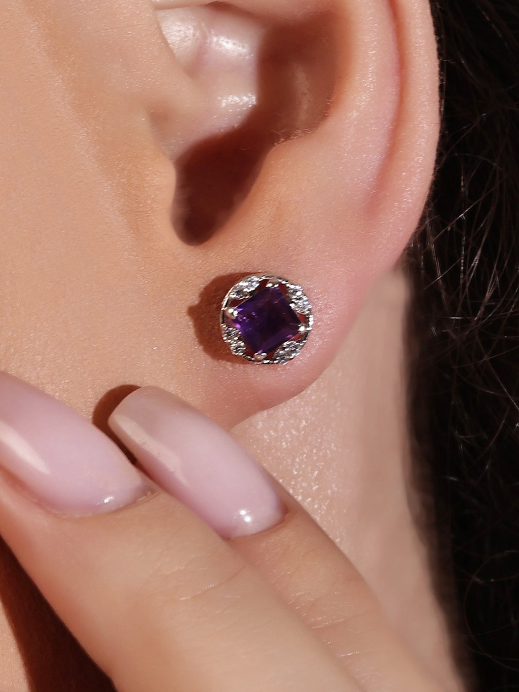 Violetta Amethyst Stud