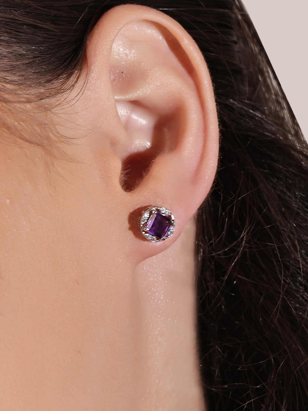 Violetta Amethyst Stud