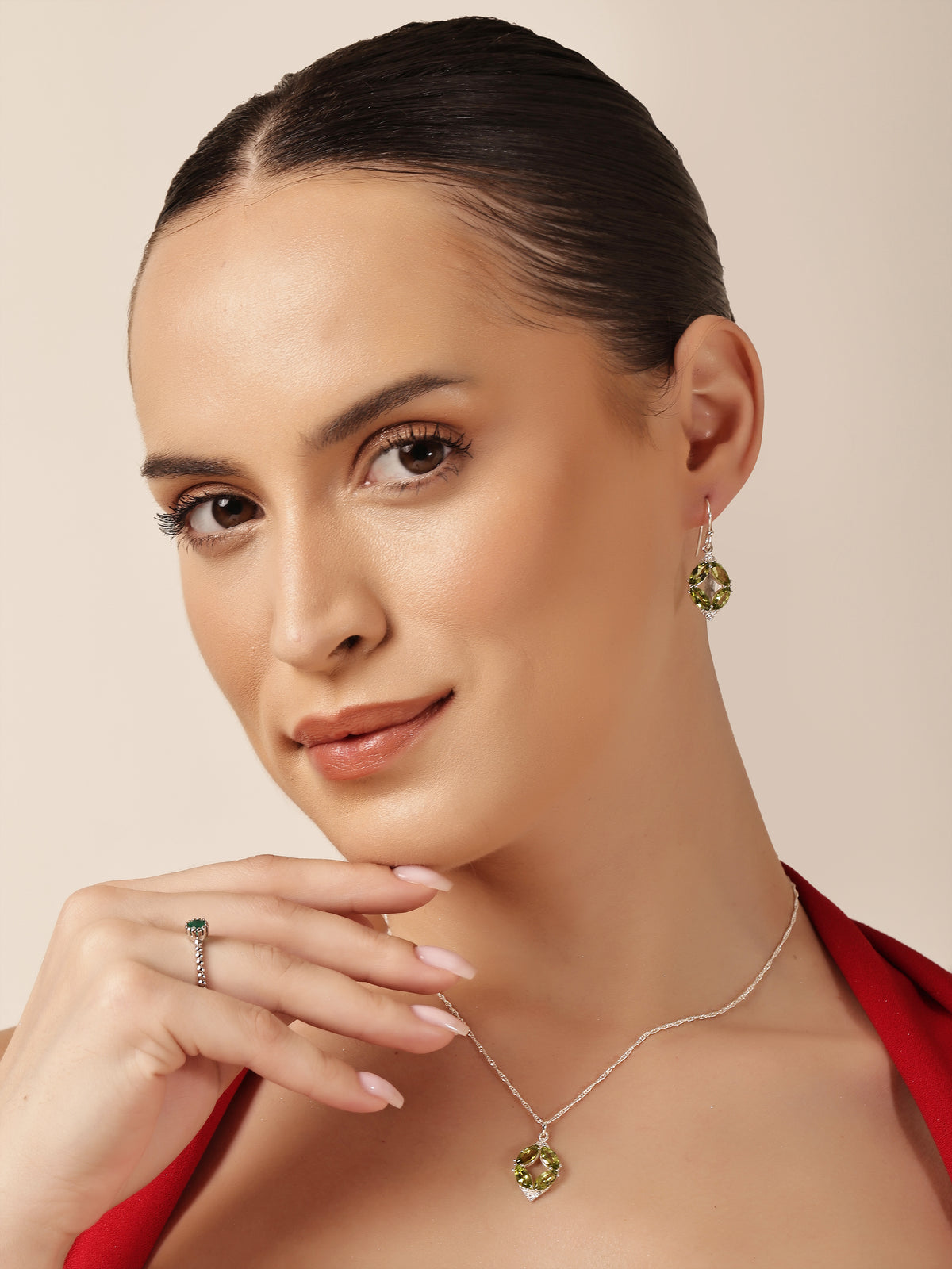 Verdant Peridot Chain Set