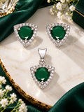 Trinity Green Onyx Pendant Set
