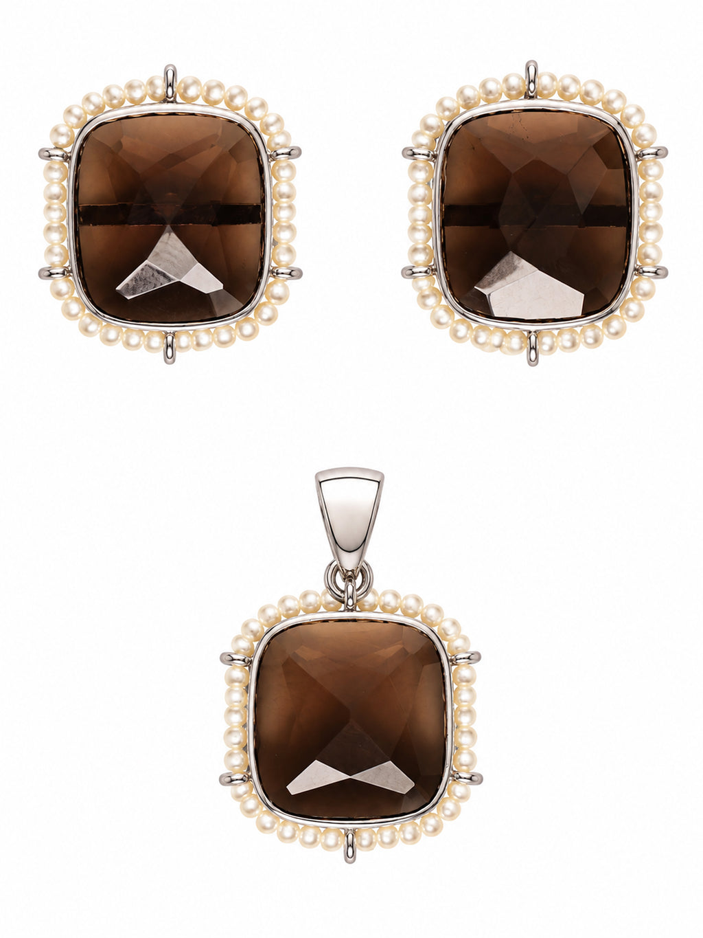 Dusk Royale Smokey Quartz Pendant Set