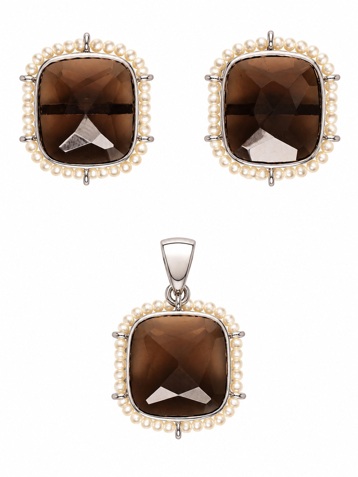 Dusk Royale Smokey Quartz Pendant Set